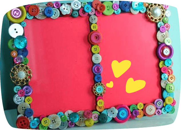 Bingkai gambar butang DIY