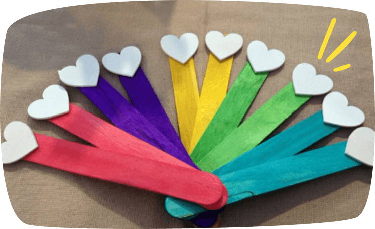colorful heart bookmarks