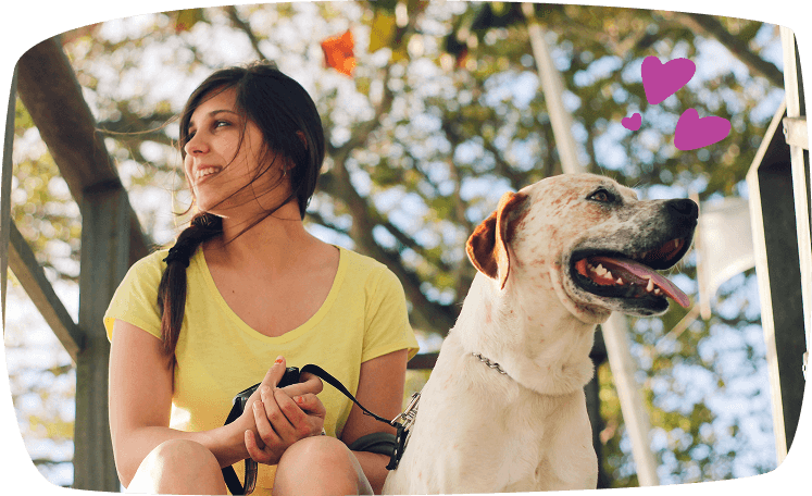 Gadis dengan anjing