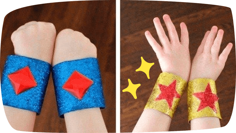 cardboard rolls bracelets
