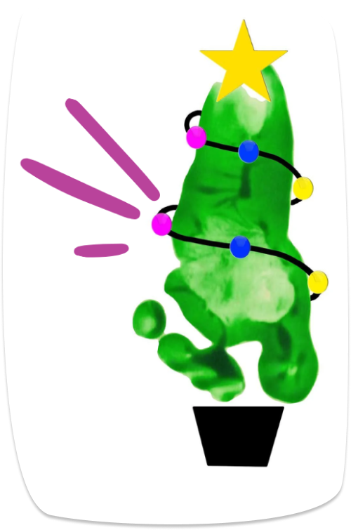 pokok-krismas-cap-tapak-kaki