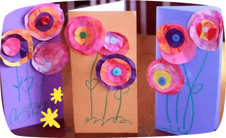 Diy card with flowers