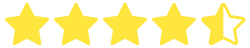 4 and a half stars icon